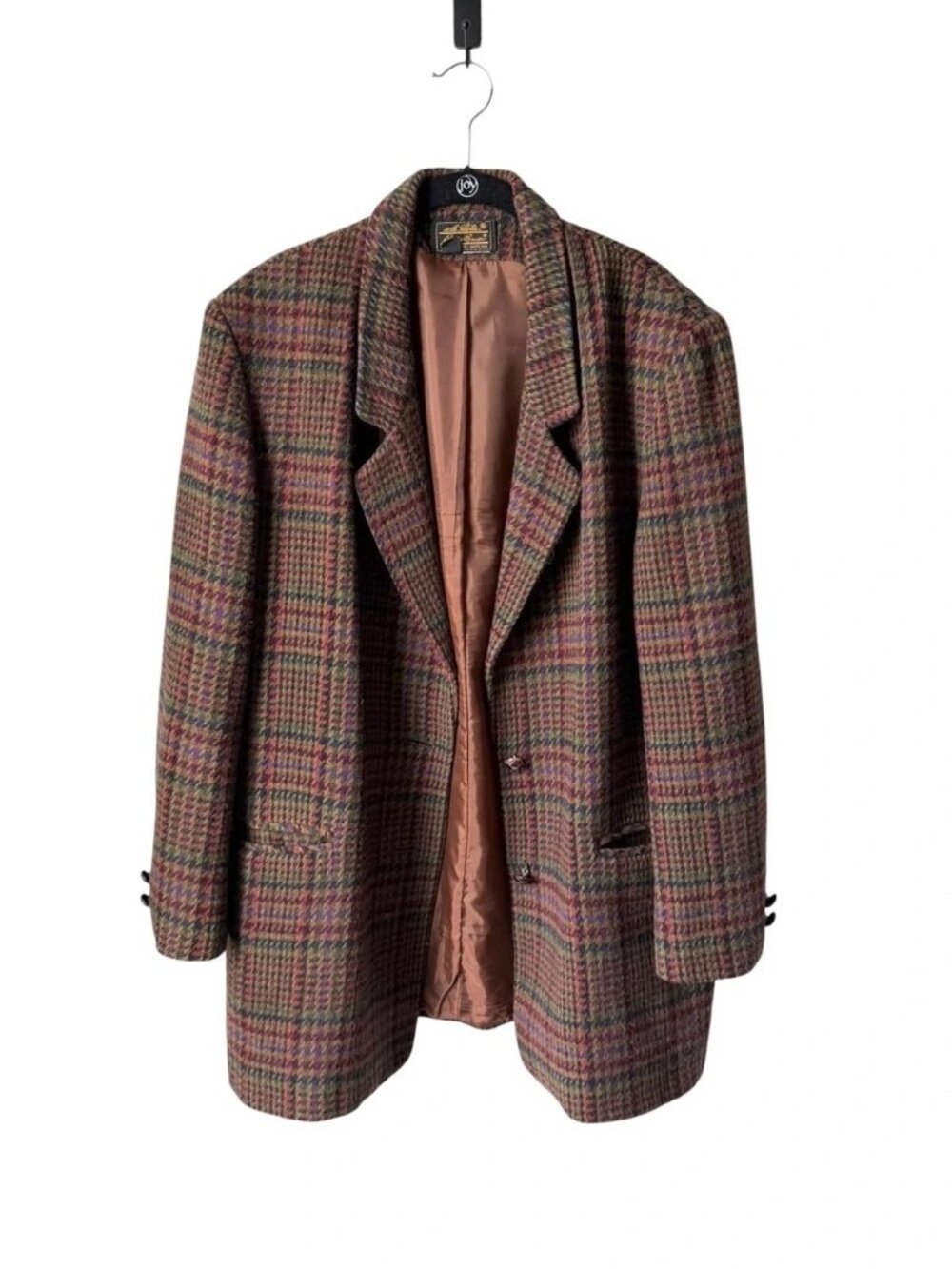 Eddie Bauer Plaid Wool Blend Blazer | Vintage Large Brown Plaid Jacket